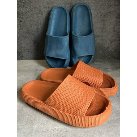 Women’s rubber slides Blue And Orange Set Of 2 Size 7 - Picture 7 of 14